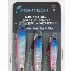 FishTech - Micro Jig Value Pack - Silver Anchovy