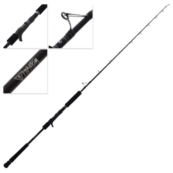 Maxel Oceanic OC12 2-Speed Trolling Reel + Jig Star Phantom BXH Acid Wrap Jigging Rod 5ft 7in PE5-10 1pc - Image 2